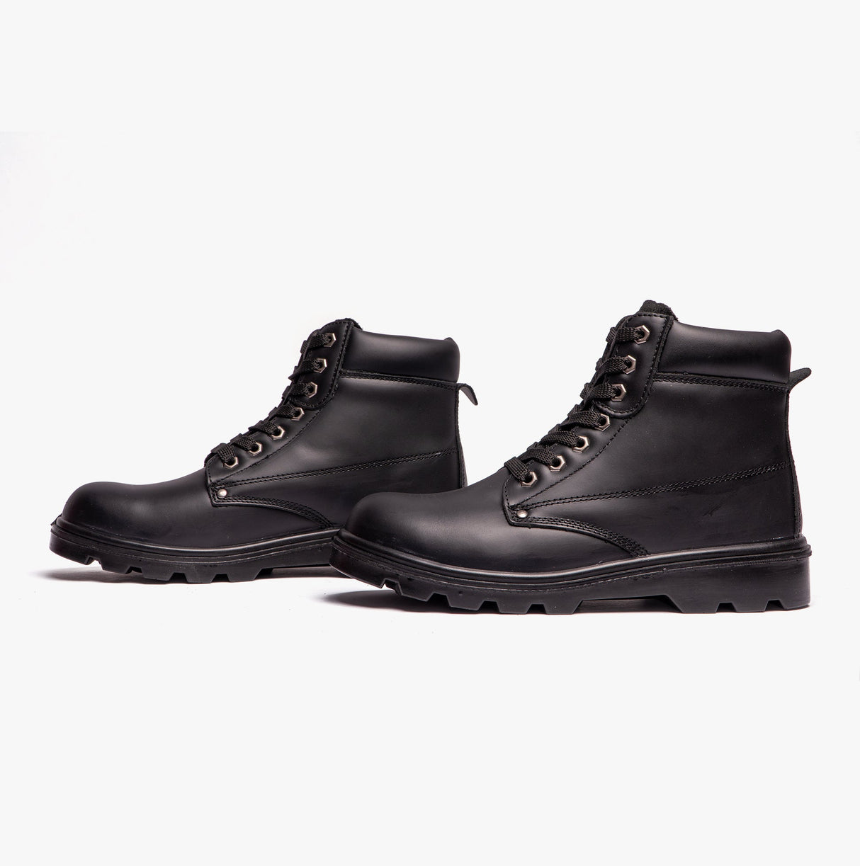 Grafters M569A Unisex Leather Safety Boots Black