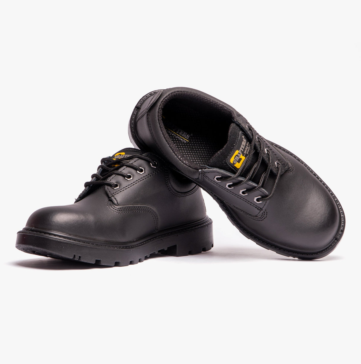 Grafters CONTRACTOR Unisex Leather Safety Shoes Black