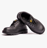 Grafters CONTRACTOR Unisex Leather Safety Shoes Black
