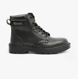Grafters APPRENTICE Unisex Leather Safety Boots Black
