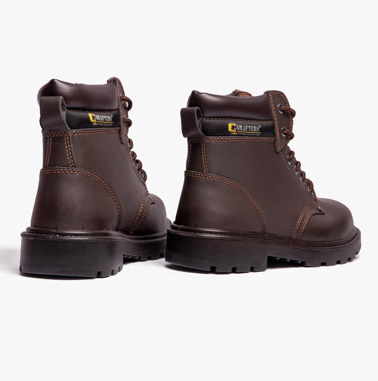 Grafters APPRENTICE Unisex Leather Safety Boots Brown
