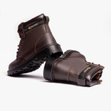 Grafters APPRENTICE Unisex Leather Safety Boots Brown
