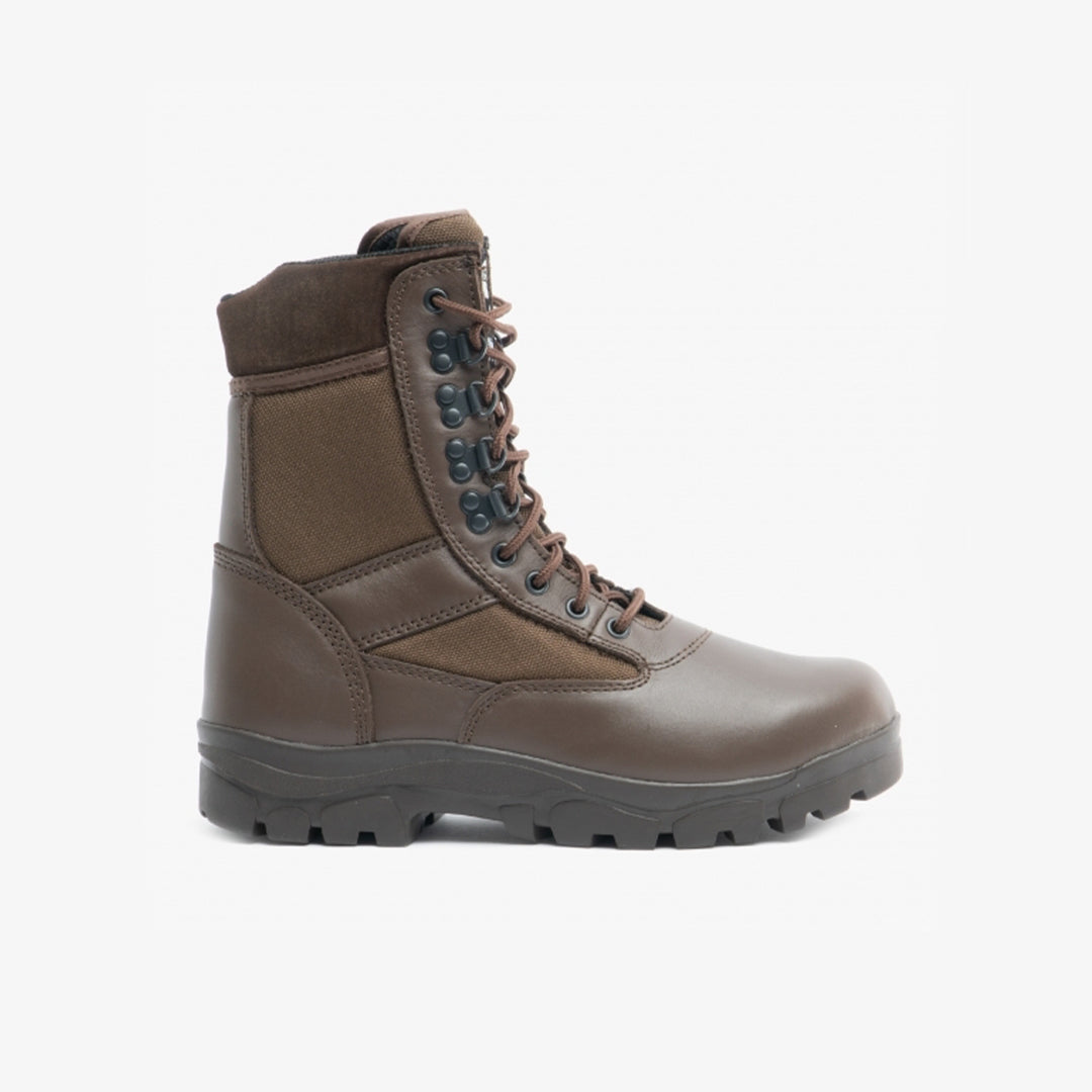 Grafters G-FORCE Unisex Non-Safety Combat Boots Brown