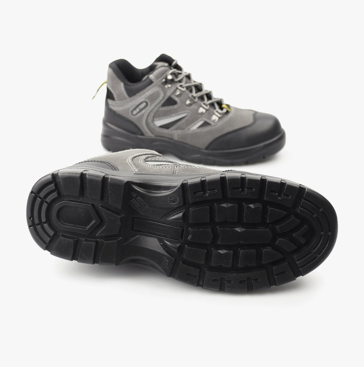 Grafters M685F Unisex Suede Hiking Safety Boots Grey/Black