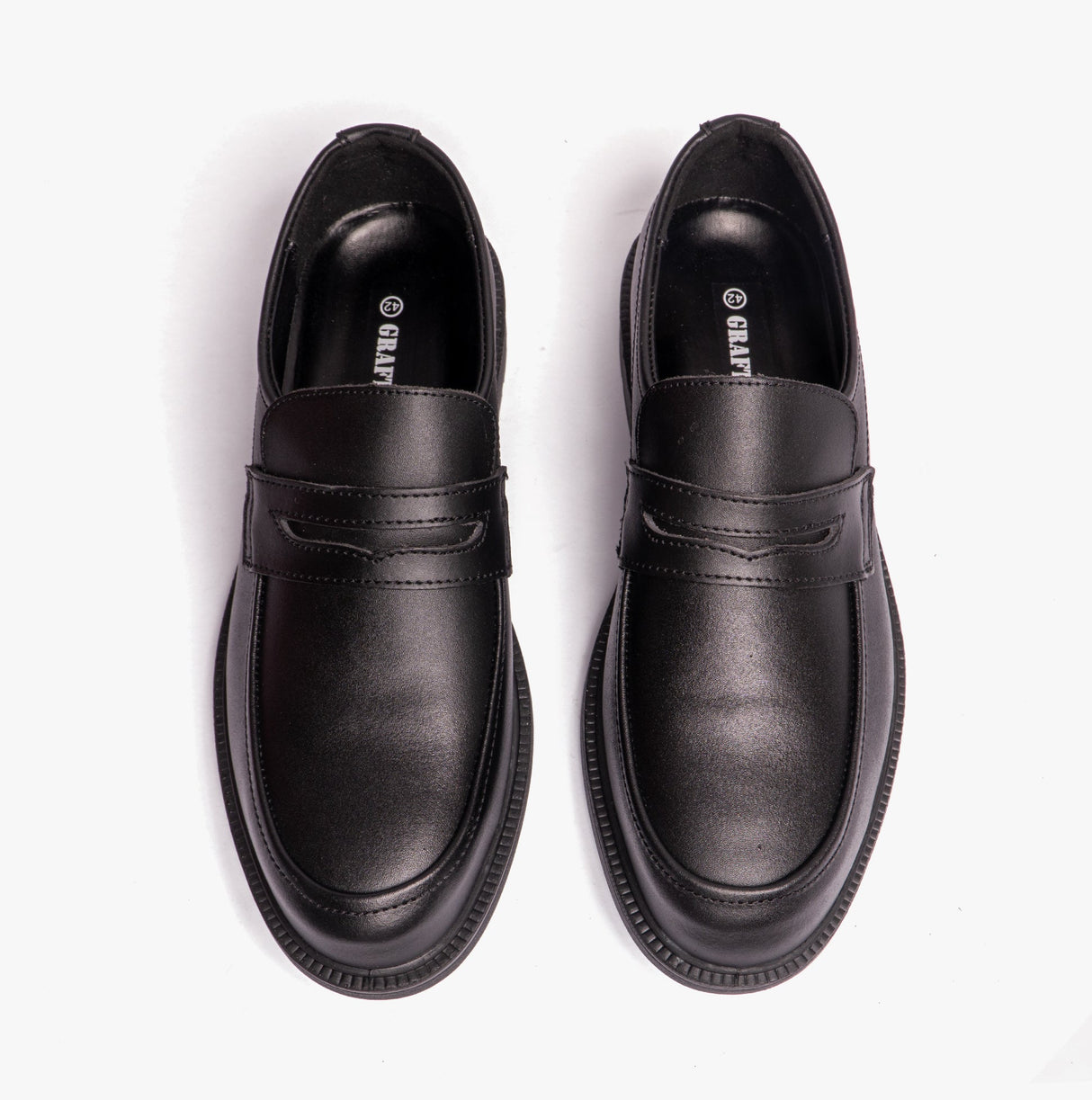 Grafters M895A Mens Leather Uniform Safety Shoes Black