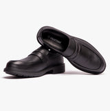 Grafters M895A Mens Leather Uniform Safety Shoes Black