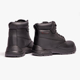 Grafters M9503A Mens Leather Super Wide Ankle Safety Boots Black