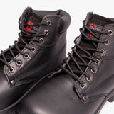 Grafters M9503A Mens Leather Super Wide Ankle Safety Boots Black