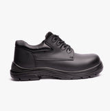 Grafters M9504A Mens Leather Super Wide Safety Shoes Black