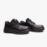Grafters M9504A Mens Leather Super Wide Safety Shoes Black