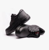 Grafters M9504A Mens Leather Super Wide Safety Shoes Black