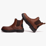 Grafters M9509B Mens Super Wide Dealer Safety Boots Brown