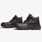 Grafters M9535PA Unisex Leather Chukka Safety Boots Black