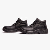 Grafters M9536A Unisex Leather Chukka Safety Boots Black