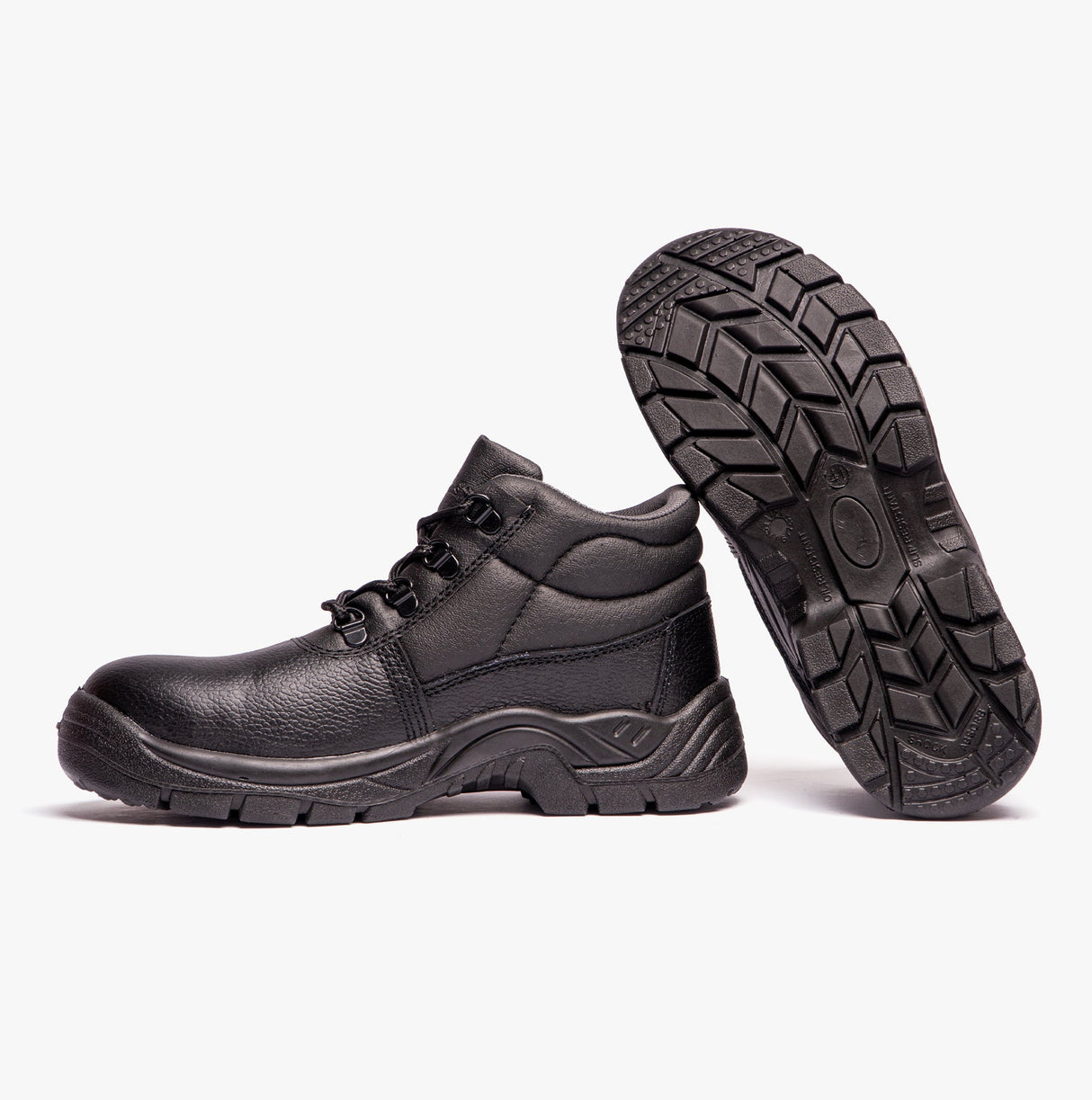 Grafters M9536A Unisex Leather Chukka Safety Boots Black