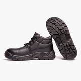 Grafters M9536A Unisex Leather Chukka Safety Boots Black