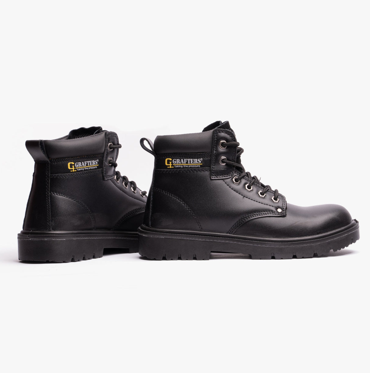 Grafters M958A Mens Leather Safety Boots Black