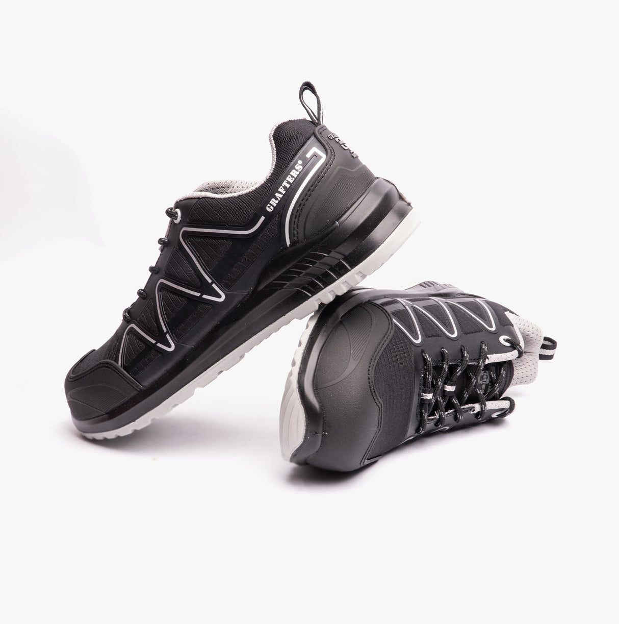 Grafters M989A Mens Composite Non-Metal Safety Trainers Black