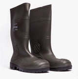 Grafters W408E Mens Wellington Safety Boots Green