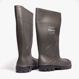 Grafters W408E Mens Wellington Safety Boots Green