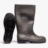 Grafters W408E Mens Wellington Safety Boots Green