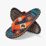 Gumbies ISLANDER Unisex Recycled Flip-Flops Orange Hibiscus