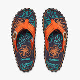Gumbies ISLANDER Unisex Recycled Flip-Flops Orange Hibiscus