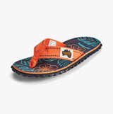 Gumbies ISLANDER Unisex Recycled Flip-Flops Orange Hibiscus