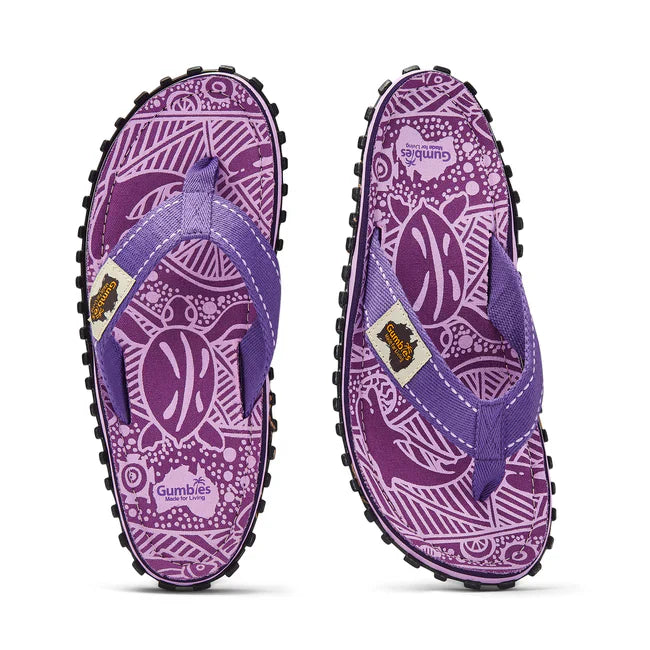Gumbies ISLANDER Unisex Flip-Flops Purple Signature