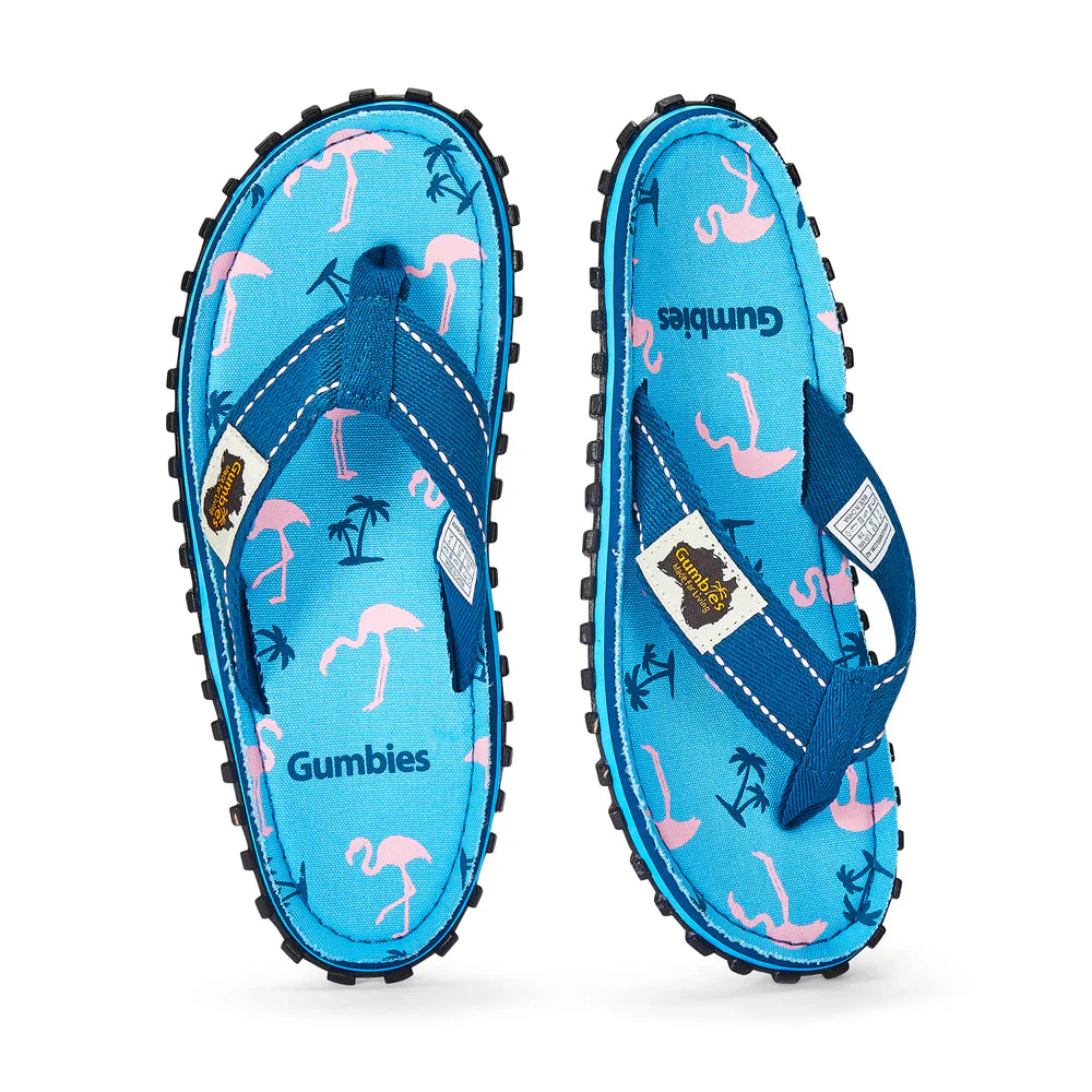 Gumbies ISLANDER Womens Cotton Flip Flops Flamingo