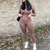 2021 New arrivals 18 color fashion casual sports fitness  crop top yoga two piece set women sportswear fitness other sportswear