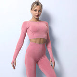 Workout 2 Piece Workout Crop Top Set Clothing Womens Fitness Apparel Sports Set Women Yoga Set Gym Wear