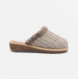 HOS Comfort MEGAN Womens Wool Mule Slippers Beige