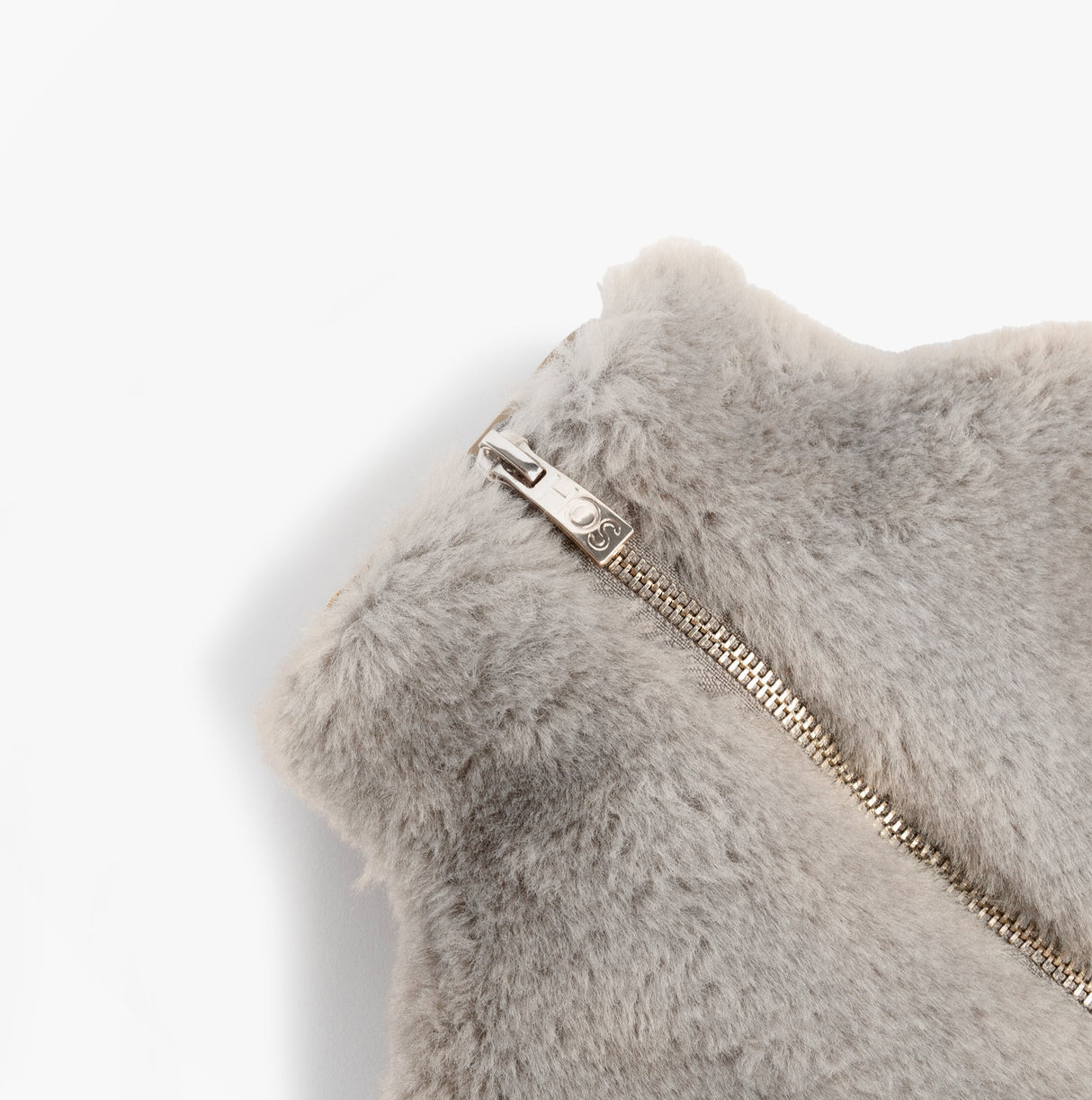 House of Slippers CLARA Faux Fur Hot Water Bottle Cover Grey