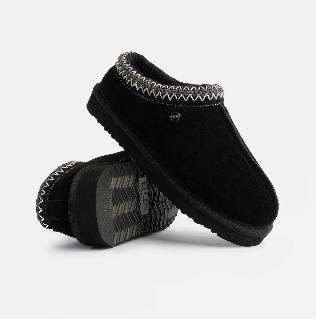 HOS Sheepskin BELLA Womens Full Slippers Black