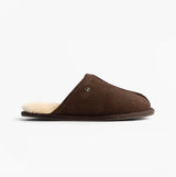 HOS Sheepskin EDWIN Mens Slippers Espresso