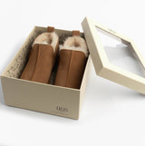 HOS Sheepskin TIA Womens Boot Slippers Chestnut