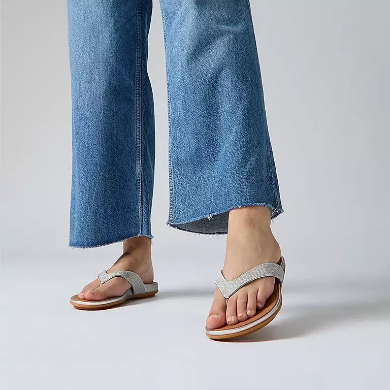 FitFlop GRACIE SHIMMERLUX Womens Flip Flops Silver