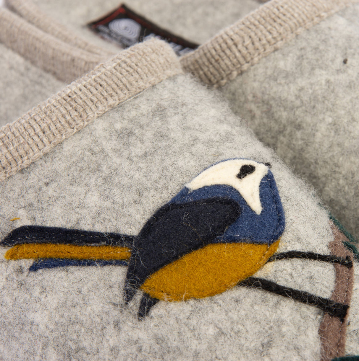 Haflinger SONGBIRD Womens Slippers Mottled Stone Grey