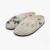 Haflinger SONGBIRD Womens Slippers Mottled Stone Grey