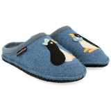 Haflinger PINGU Womens Slippers Powder Blue