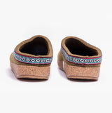 Haflinger FRANZL Womens Wool Clogs Olive Green