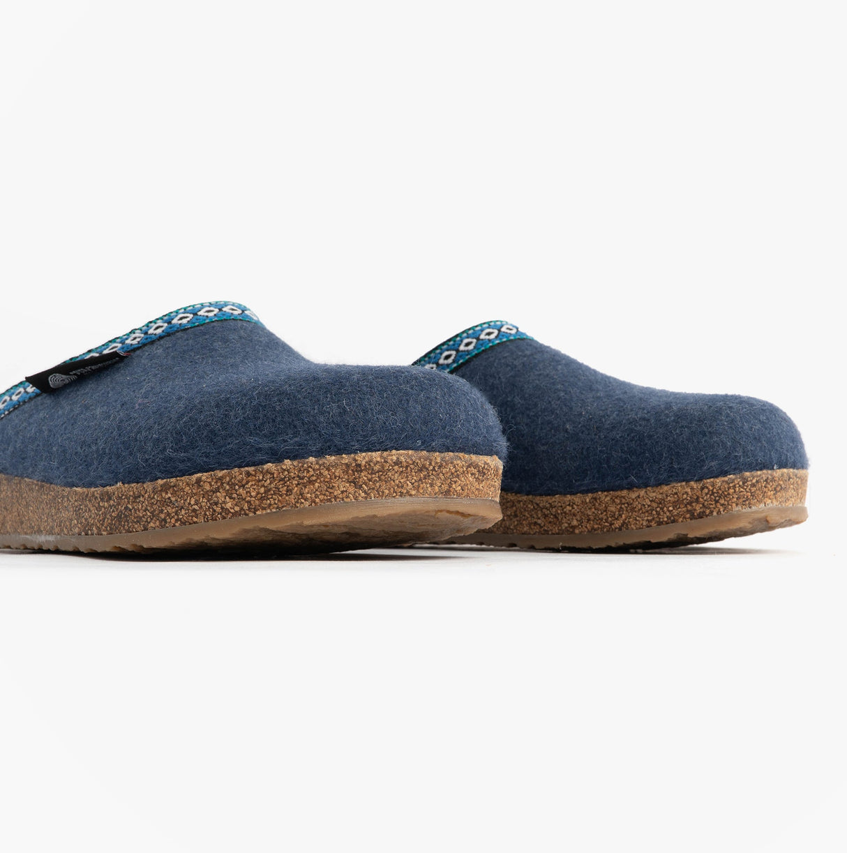 Haflinger FRANZL Womens Felt Clogs Jeans Blue