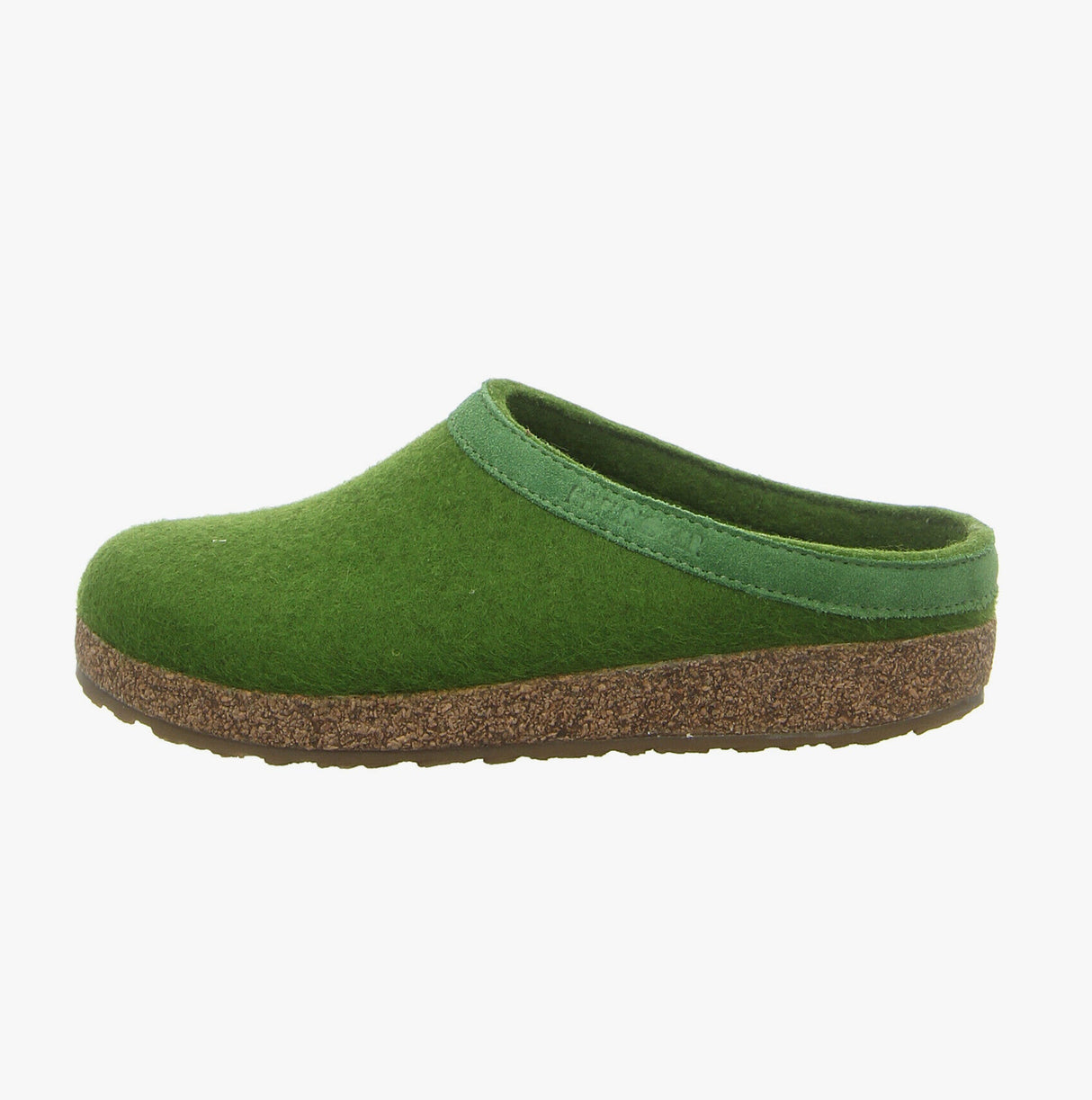 Haflinger TORBEN Womens Felt Clogs Grass Green