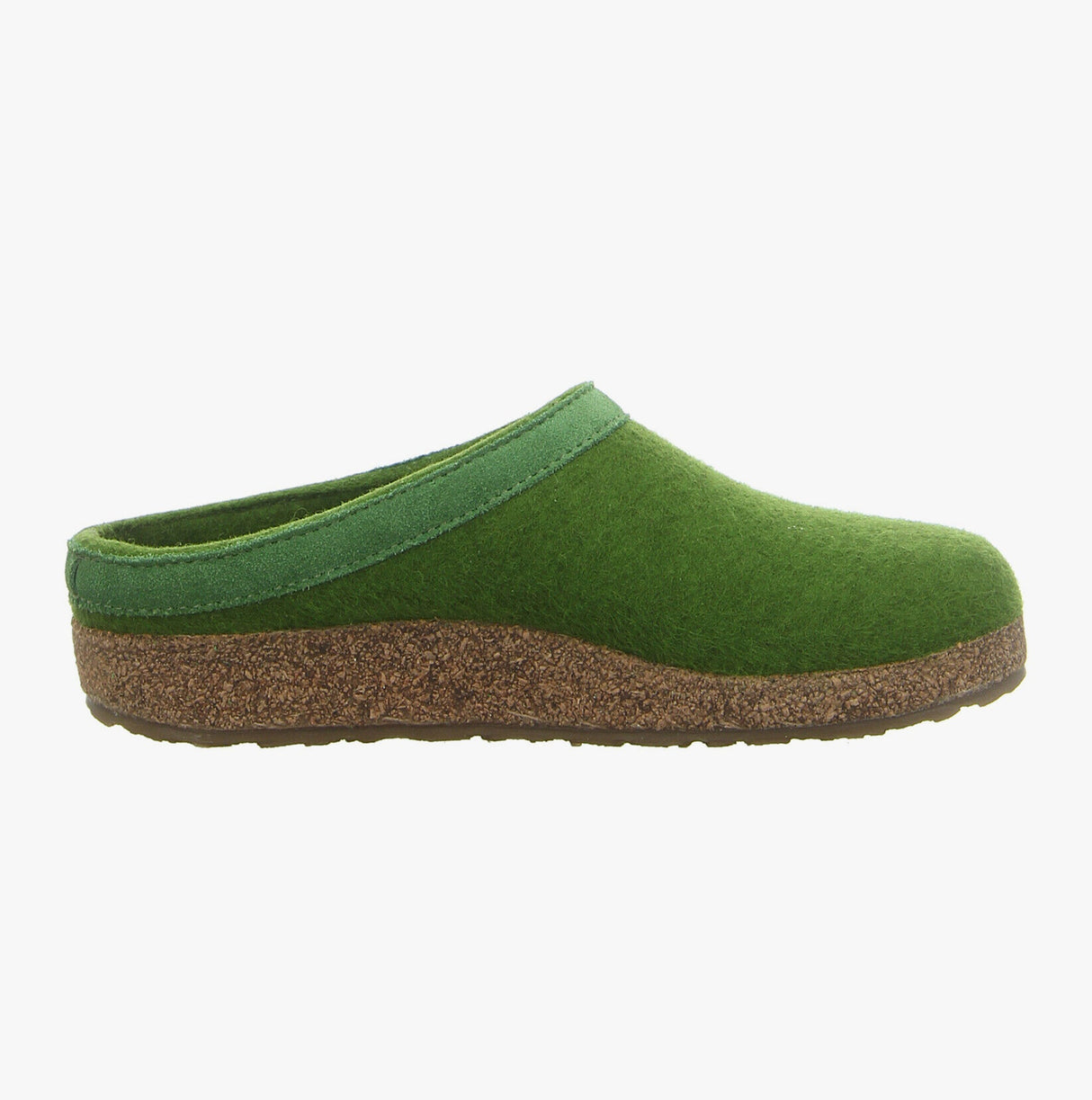 Haflinger TORBEN Womens Felt Clogs Grass Green