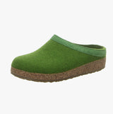 Haflinger TORBEN Womens Felt Clogs Grass Green
