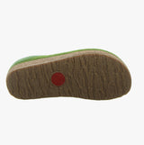 Haflinger TORBEN Womens Felt Clogs Grass Green