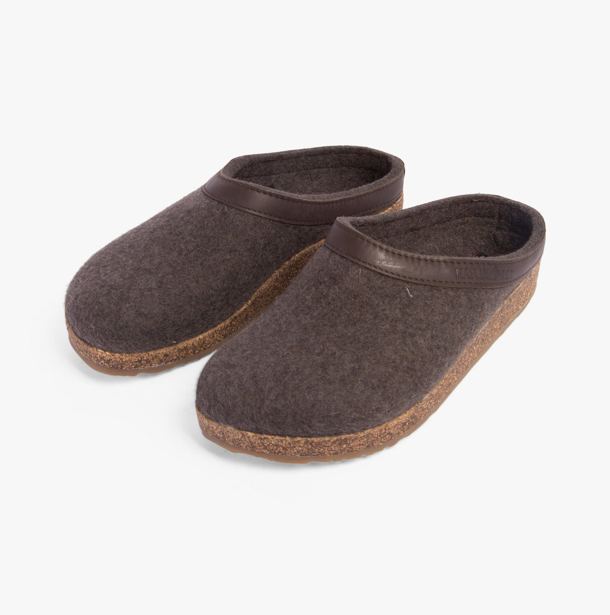 Haflinger TORBEN Womens Felt Clogs Mottled Brown