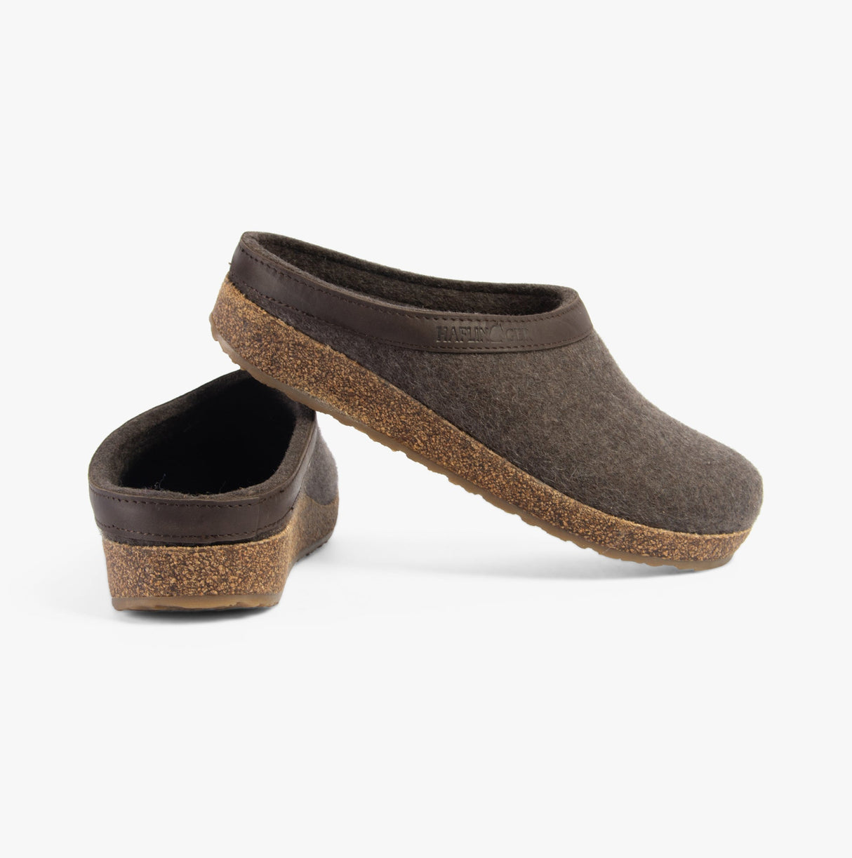 Haflinger TORBEN Womens Felt Clogs Mottled Brown