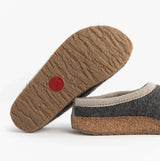 Haflinger PANDA Womens Felt Clogs Anthracite
